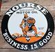 Vintage 24 Inch Double Sided Nourse Motor Oil Repop Oil Sign
