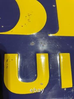 Vintage 29 Original SST Embossed We Sell Bird Building Materials Tin Sign