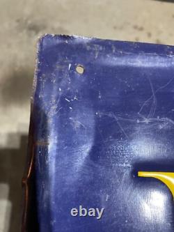 Vintage 29 Original SST Embossed We Sell Bird Building Materials Tin Sign