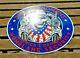 Vintage 2nd Amendment Porcelain Harley Skull Cowboy America First Gun Gas Sign