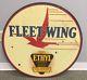 Vintage 30 Dsp Fleet Wing Ethyl Porcelain Sign Gas Oil