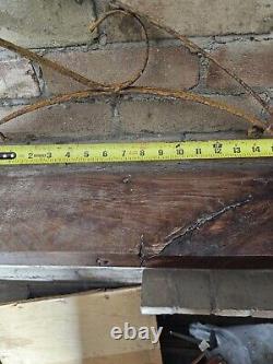 Vintage 32 Vintage Wrought Iron Bracket Gas Oil Porcelain Advertising Sign