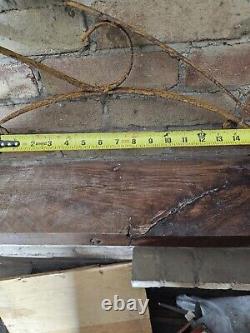 Vintage 32 Vintage Wrought Iron Bracket Gas Oil Porcelain Advertising Sign