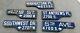 Vintage 42nd St Southwest Manhattan 5th Ave Los Angeles Porcelain Street Signs