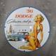 Vintage 56 Dodge Go Old Us Gasoline Oil Gas Pump Enamel Porcelain Sign