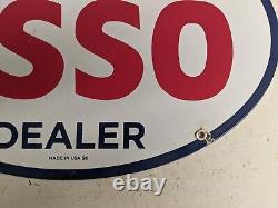 Vintage'56 Esso Standard Porcelain Gas Stationsign Pump Now Exxon Mobil