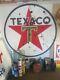 Vintage 6 Foot Porcelain Double Side Texaco Sign