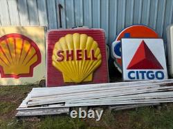 Vintage 70's Gas Station Signs. 78x73 LARGE Formed Plastic 10 Avail