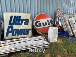 Vintage 70's Gas Station Signs. 78x73 LARGE Formed Plastic 10 Avail