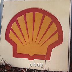 Vintage 70's Gas Station Signs. 78x73 LARGE Formed Plastic READ Description