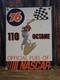 Vintage 76 110 Octane Porcelain Sign Official Fuel Of Nascar 16&times;10