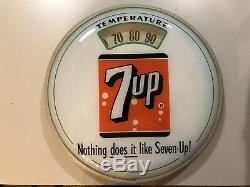 Vintage 7 Up Bubble Glass scale thermometer