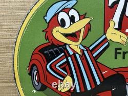 Vintage 7up Soda Pop Porcelain Sign Gas Station Pump Plate Motor Oil Pepsi Cola