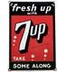 Vintage 7up Soda Pop Porcelain Sign Gas Station Seven Motor Oil Pepsi Cola