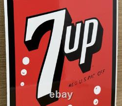 Vintage 7up Soda Pop Porcelain Sign Gas Station Seven Motor Oil Pepsi Cola
