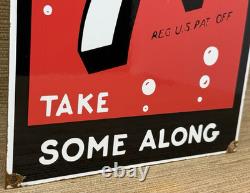 Vintage 7up Soda Pop Porcelain Sign Gas Station Seven Motor Oil Pepsi Cola