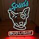 Vintage 80s Bud Light Beer Spuds Mackenzie Neon Light Up Sign Annheuser Busch