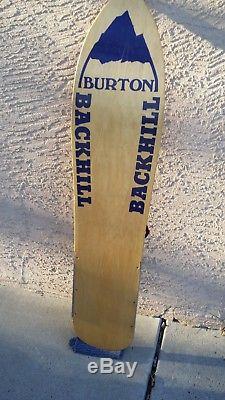Vintage 80s Burton Backhill Snowboard Very Good Condition, Hand Signed