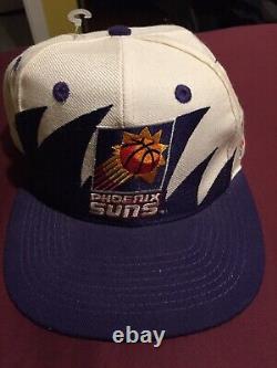 Vintage 90s Signed Phoenix Suns Logo Athletic Sharktooth Snapback Hat NBA