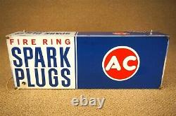 Vintage AC Delco Fire Ring Spark Plugs Light Up Clock Sign Dealer Dealership