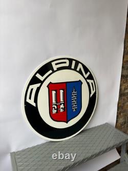 Vintage ALPINA Logo German Tuning Heritage Heavy Metal Sign 19.7 (50cm)