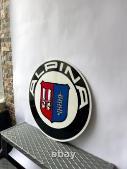 Vintage ALPINA Logo German Tuning Heritage Heavy Metal Sign 19.7 (50cm)