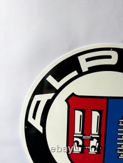 Vintage ALPINA Logo German Tuning Heritage Heavy Metal Sign 19.7 (50cm)