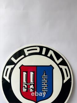 Vintage ALPINA Logo German Tuning Heritage Heavy Metal Sign 19.7 (50cm)