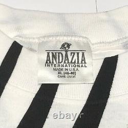 Vintage ANDAZIA MC ESCHER Peace Sign Single-Stitch Mens XL Geometric Rare USA
