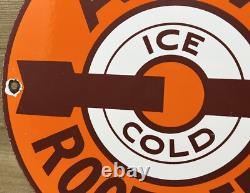 Vintage A & W M-m-m Good! Porcelain Sign Dennis The Menace Root Beer Float