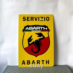 Vintage Abarth Servizio Italian Racing Scorpion Sign XXL 24x16 (60x40 cm)