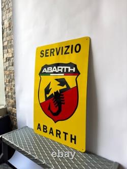 Vintage Abarth Servizio Italian Racing Scorpion Sign XXL 24x16 (60x40 cm)