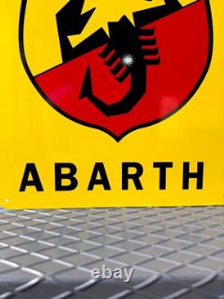 Vintage Abarth Servizio Italian Racing Scorpion Sign XXL 24x16 (60x40 cm)