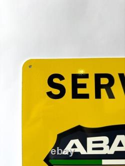 Vintage Abarth Servizio Italian Racing Scorpion Sign XXL 24x16 (60x40 cm)