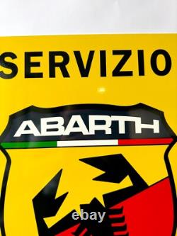 Vintage Abarth Servizio Italian Racing Scorpion Sign XXL 24x16 (60x40 cm)