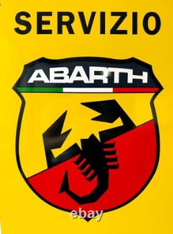 Vintage Abarth Servizio Italian Racing Scorpion Sign XXL 24x16 (60x40 cm)