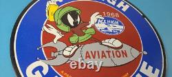 Vintage Ace High Gas Sign Gasoline Service Station Pump Porcelain Sign