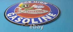 Vintage Ace High Gas Sign Gasoline Service Station Pump Porcelain Sign
