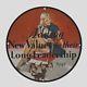 Vintage Adding Leadership 1942 Oil Porcelain Gas Pump Sign