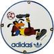 Vintage Adidas Porcelain Sign All Stars Soccer Gas Oil Disney Goofy Samba