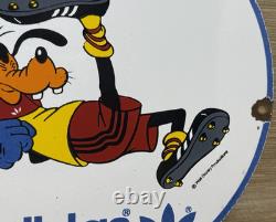 Vintage Adidas Porcelain Sign All Stars Soccer Gas Oil Disney Goofy Samba