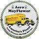 Vintage Aero Mayflower Porcelain Sign Americas Finest Moving Service Gas Oil