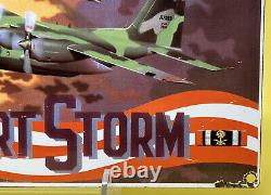 Vintage Air Force Porcelain Sign Gas Oil Navy Marines C130 Hercules Desert Storm