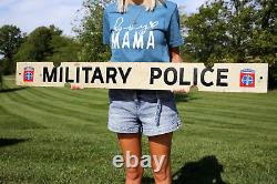 Vintage Airborne MP Military Police Reflective Sign Original WW2 Korean War