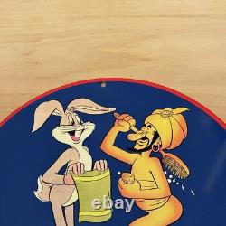 Vintage Aladdin Gasoline Porcelain Sign Gas Oil Sale Service Station Pump Plate