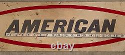 Vintage American Advertising Metal Sign Red/White/Blue 31 1/2x 8 1/2