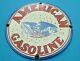 Vintage American Gasoline Porcelain Gas Motor Oil Service Station Pump 12 Sign