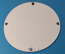 Vintage American Gasoline Sign Gas Motor Oil Pump Plate Porcelain Sign