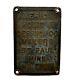 Vintage American Hoist & Derrick Co. Makers St. Paul Minn. No. 41-a Brass Plaque
