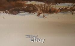 Vintage American Impressionist Brown County Indiana Jerry Smith Winter Painting